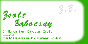 zsolt babocsay business card